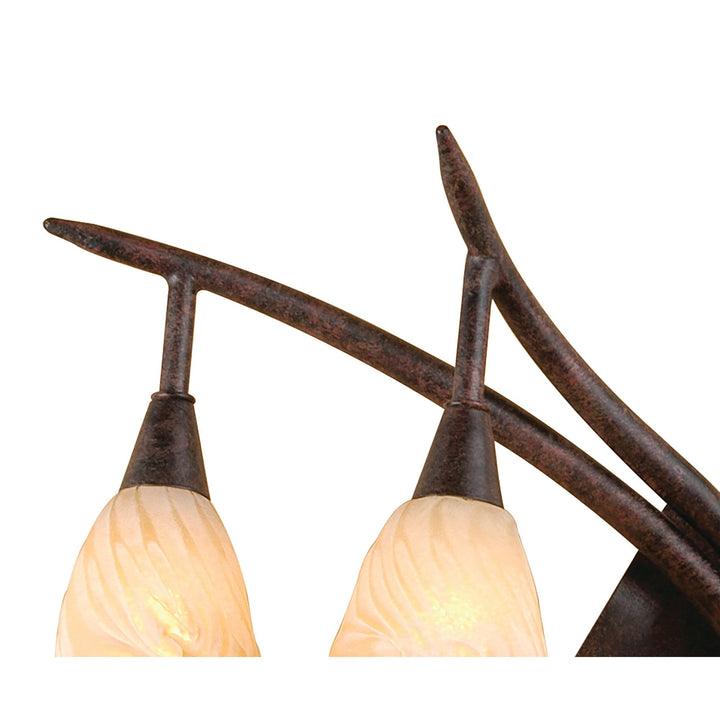 Mantra M3205/S/L Gaudi Wall Lamp Left Switched 2 Light G9 Brown/Black Oxide