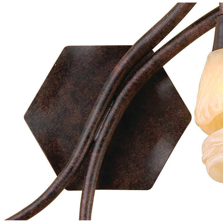 Mantra M3205 Gaudi Wall Lamp Right 2 Light G9 Brown/Black Oxide