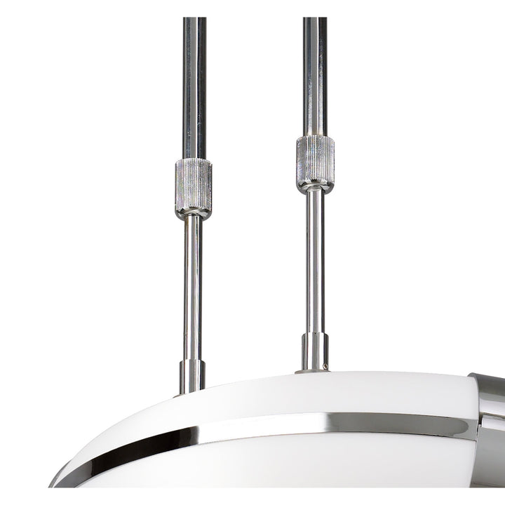 Mantra M0652 Guss Telescopic E27 3 Light E27 Bar Polished Chrome White Acrylic
