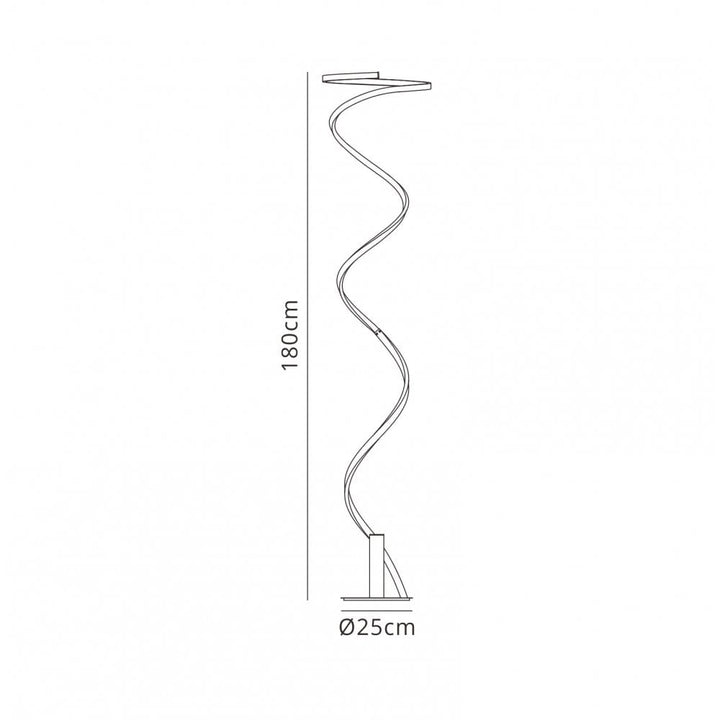 Mantra M6102 Helix Floor Lamp Polished Chrome