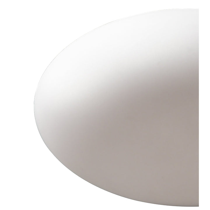 Mantra M1331 Huevo Oval Table Lamp 1 Light CFL In Line Switch Indoor Opal White