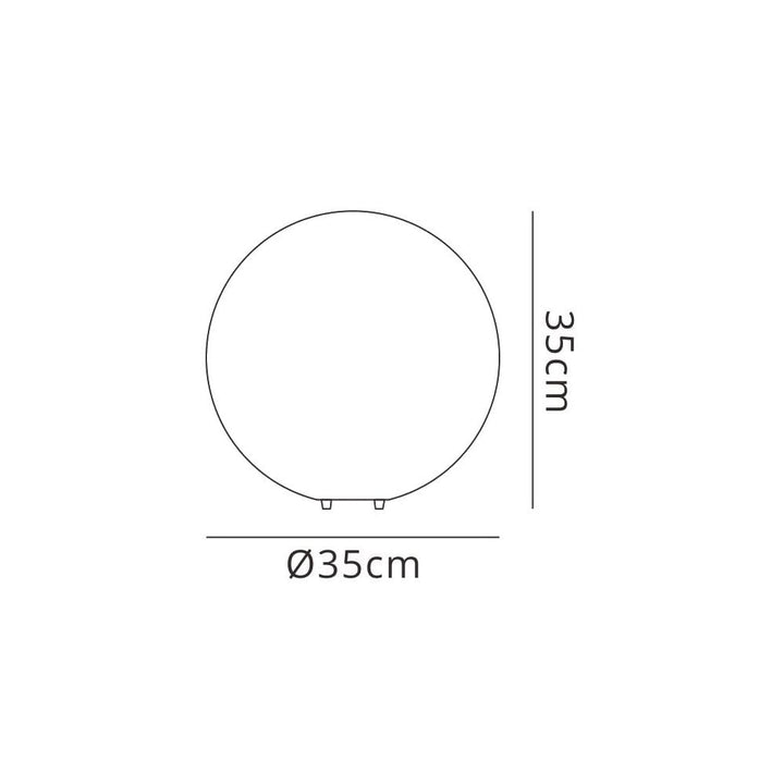 Mantra M1388 Huevo Ball Table Lamp 1 Light E27 Small Outdoor Opal White