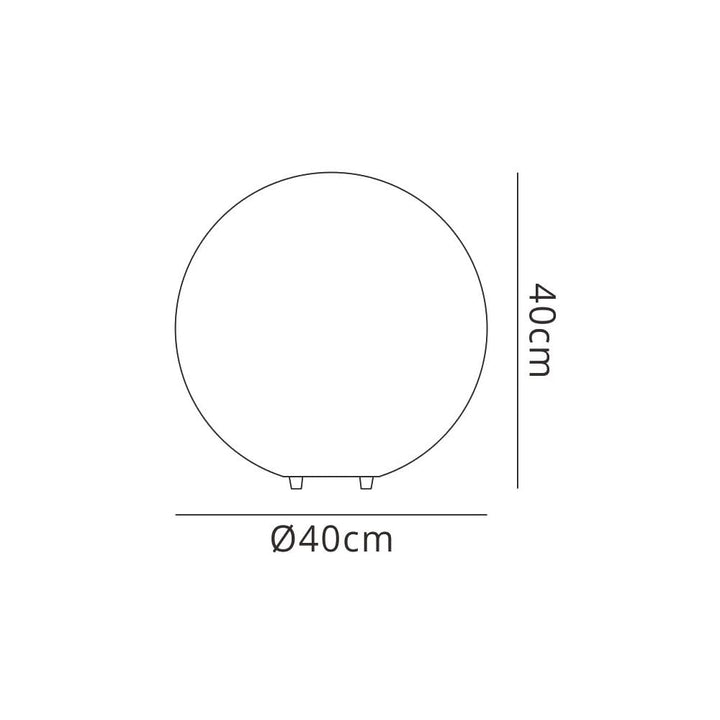 Mantra M1391 Huevo Ball Table Lamp 1 Light E27 Medium Outdoor Opal White