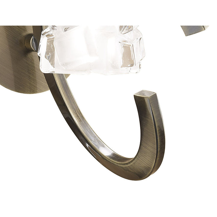 Mantra M1865 Ice Wall Lamp 1 Light G9 Antique Brass
