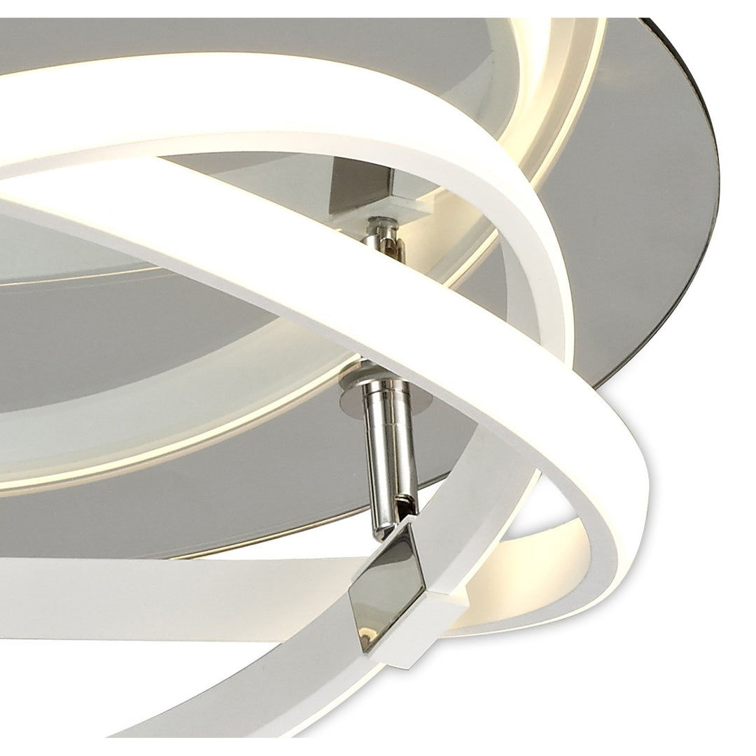 Mantra M5992K Infinity Blanco Flush 30W LED White/White Acrylic/Clear Mirror