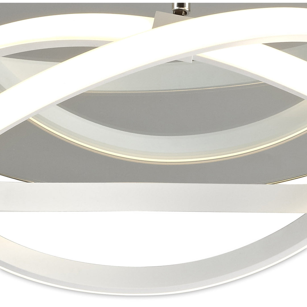 Mantra M5992K Infinity Blanco Flush 30W LED White/White Acrylic/Clear Mirror