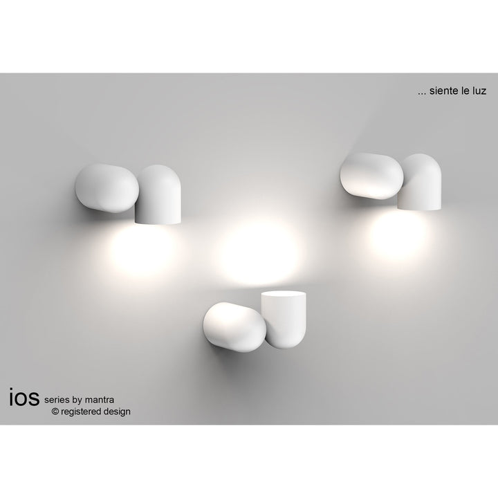 Mantra M7294 Ios Adjustable Spotlight Wall Lamp 1 Light White