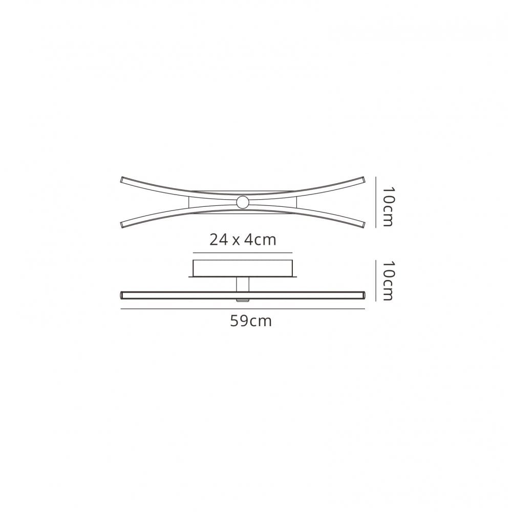 Mantra M6374 Jeri Wall Lamp / Picture Light 2 x 12W LED Polished Chrome