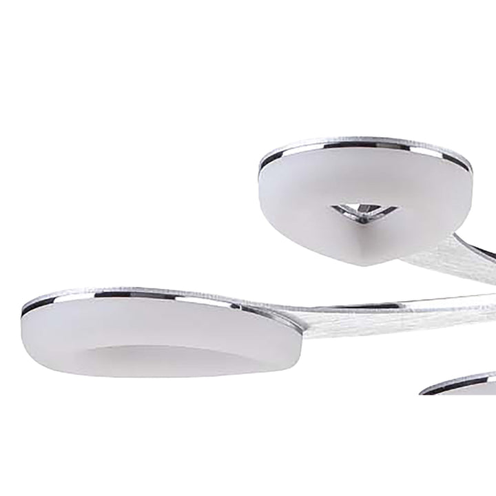 Mantra M8252/1 Juno Telescopic 5 Light 30W LED Satin Aluminium/Frosted Acrylic/Polished Chrome