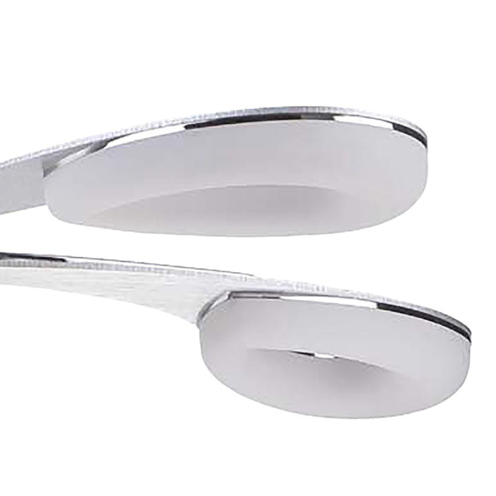 Mantra M8252/1 Juno Telescopic 5 Light 30W LED Satin Aluminium/Frosted Acrylic/Polished Chrome