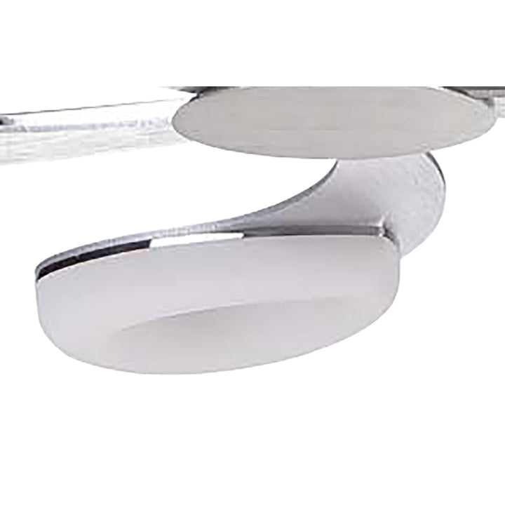 Mantra M8252/1 Juno Telescopic 5 Light 30W LED Satin Aluminium/Frosted Acrylic/Polished Chrome