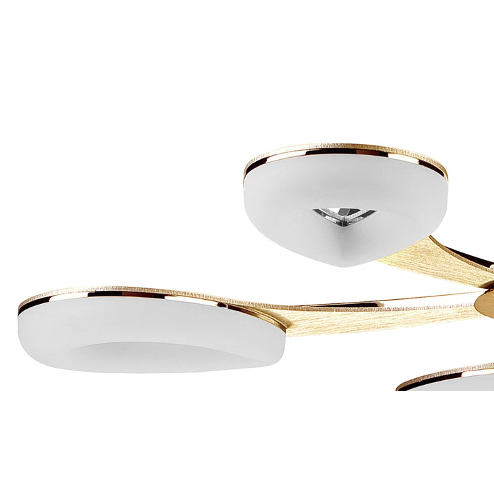 Mantra M8272/1 Juno Telescopic 5 Light 30W LED Satin Gold/Frosted Acrylic/Gold