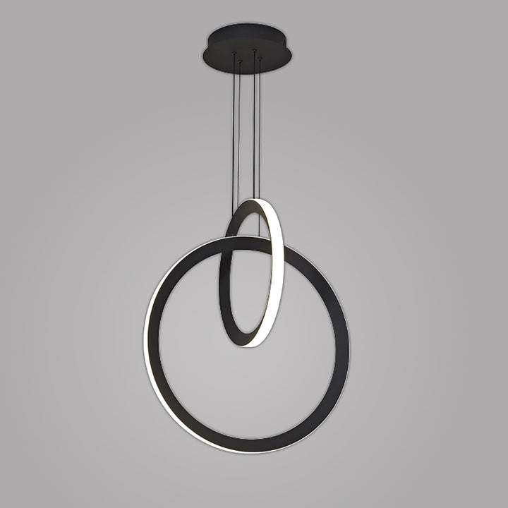 Mantra M7141 | Kitesurf Double Loop 48W LED Pendant | Black Finish