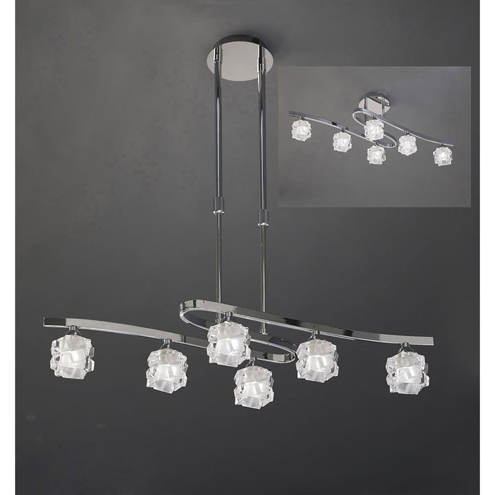 Mantra M1841 Ice Pendant 6 Light Polished Chrome