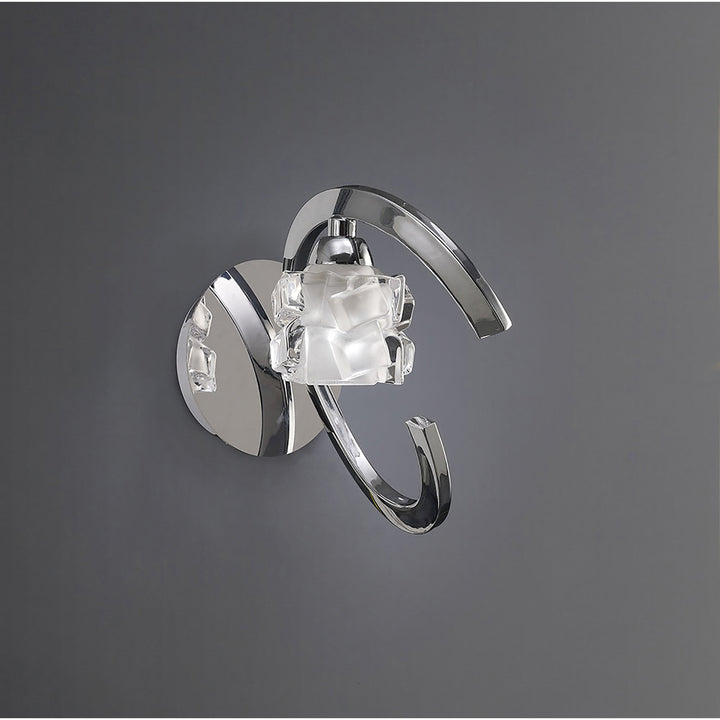 Mantra M1845/S Ice Switched Wall Light 1 Light Polished Chrome