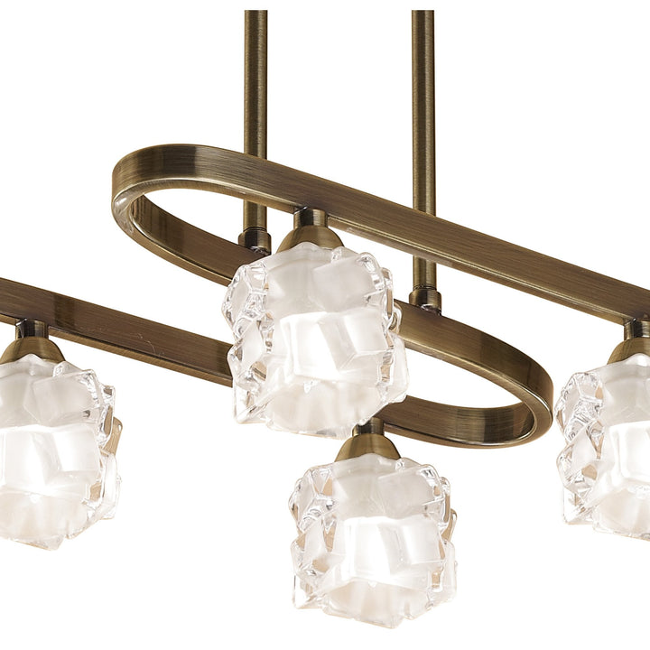 Mantra M1861 Ice Pendant 6 Light Antique Brass