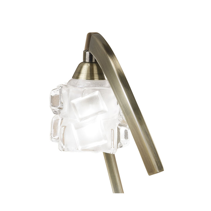 Mantra M1866 Ice Table Lamp 1 Light Antique Brass