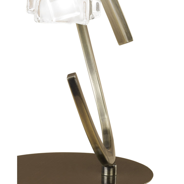 Mantra M1866 Ice Table Lamp 1 Light Antique Brass
