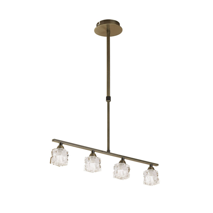 Mantra M1867 Ice Pendant 4 Light Antique Brass