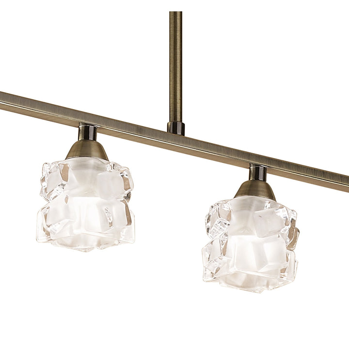 Mantra M1867 Ice Pendant 4 Light Antique Brass