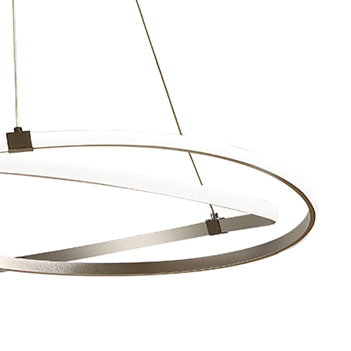 Mantra M5381 Infinity Pendant LED Silver Polished Chrome White Acrylic