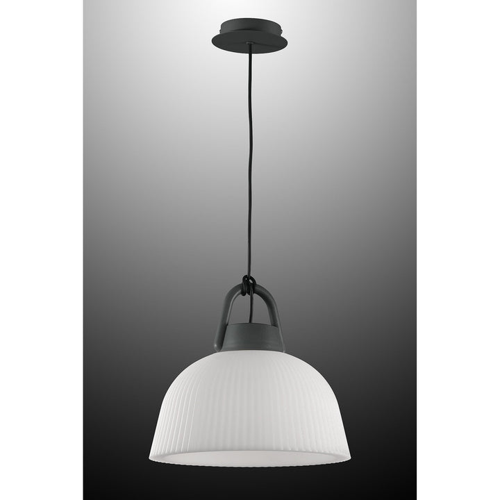Mantra M6211 Kinke Dome Pendant 37cm Round Anthracite