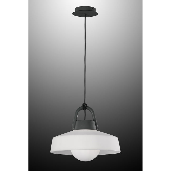 Mantra M6212 Kinke Bowl Pendant 40cm Round Anthracite