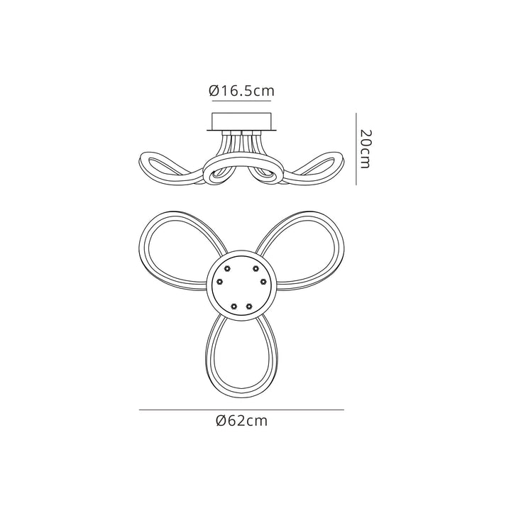 Mantra M6616 Knot II Ceiling LED Chrome