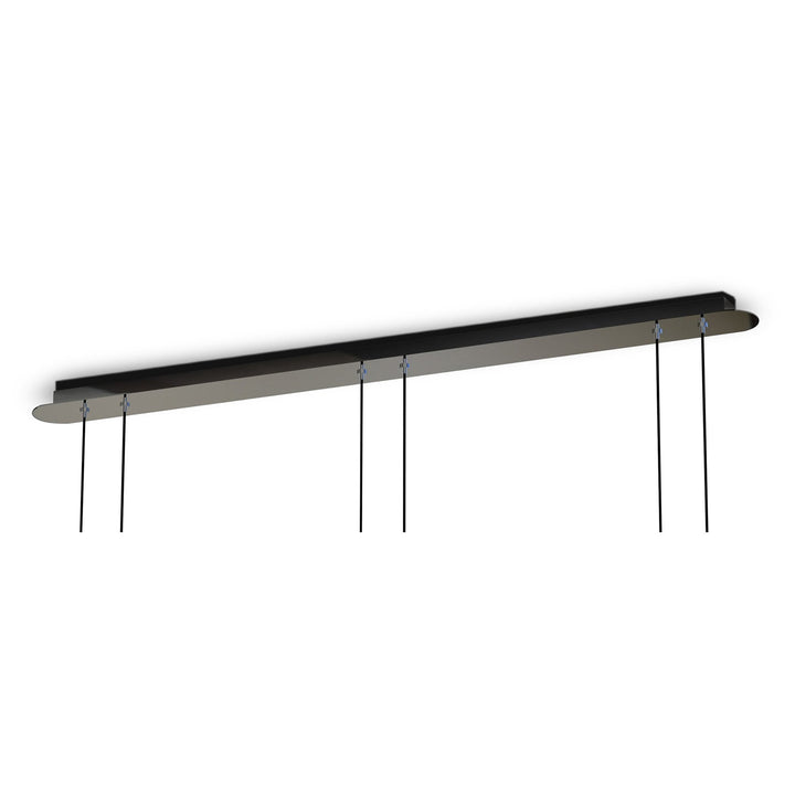 Mantra M6189 Lens Linear Pendant 3 Light Chrome Glass