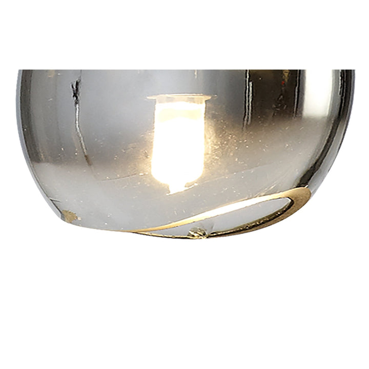 Mantra M6189 Lens Linear Pendant 3 Light Chrome Glass