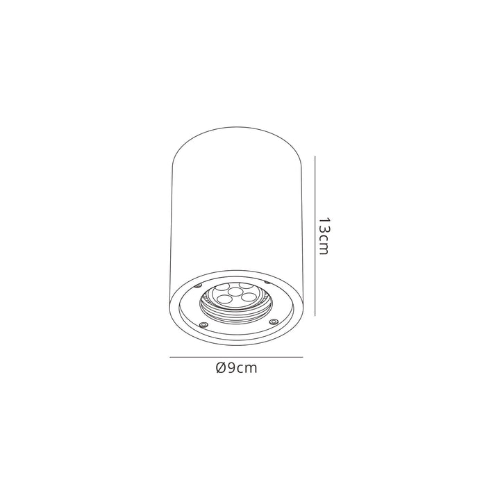Mantra M7184 Levi Outdoor Round Spotlight 1 Light White Concrete