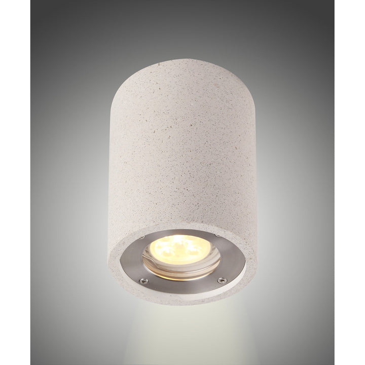 Mantra M7184 Levi Outdoor Round Spotlight 1 Light White Concrete