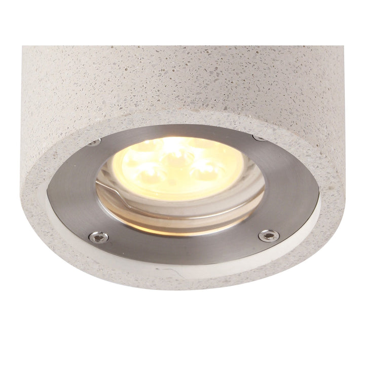 Mantra M7184 Levi Outdoor Round Spotlight 1 Light White Concrete