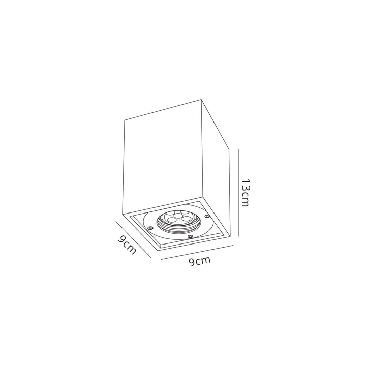 Mantra M7186 Levi Outdoor Rectangular Spotlight 1 Light White Concrete