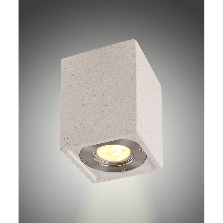 Mantra M7186 Levi Outdoor Rectangular Spotlight 1 Light White Concrete