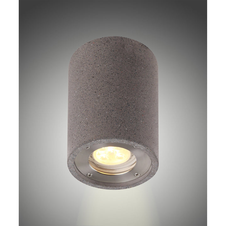 Mantra M7185 Levi Outdoor Round Spotlight 1 Light Grey Concrete