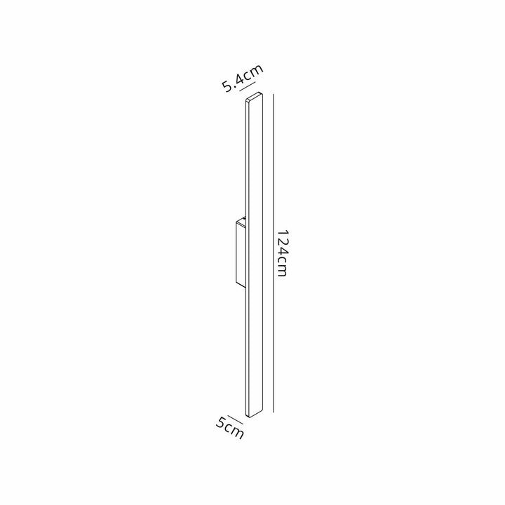 Mantra M7992 Lotus Outdoor 1.2m Wall Lamp 18W LED Black