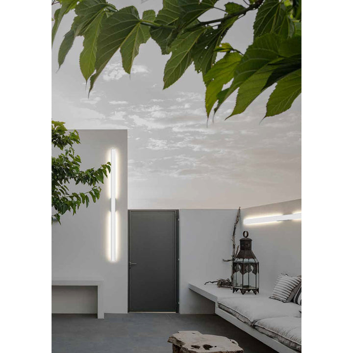 Mantra M7993 Lotus Outdoor 1.2m Wall Lamp 18W LED Rust Brown