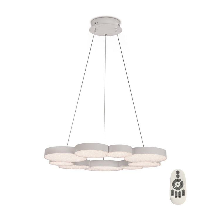 Mantra M5760 Lunas Pendant 80cm Diameter 76W LED RF Remote Control White