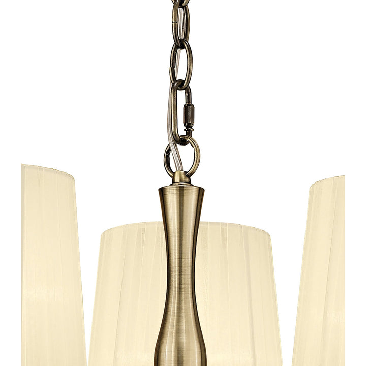 Mantra M4633AB Loewe Pendant 3 Light Antique Brass