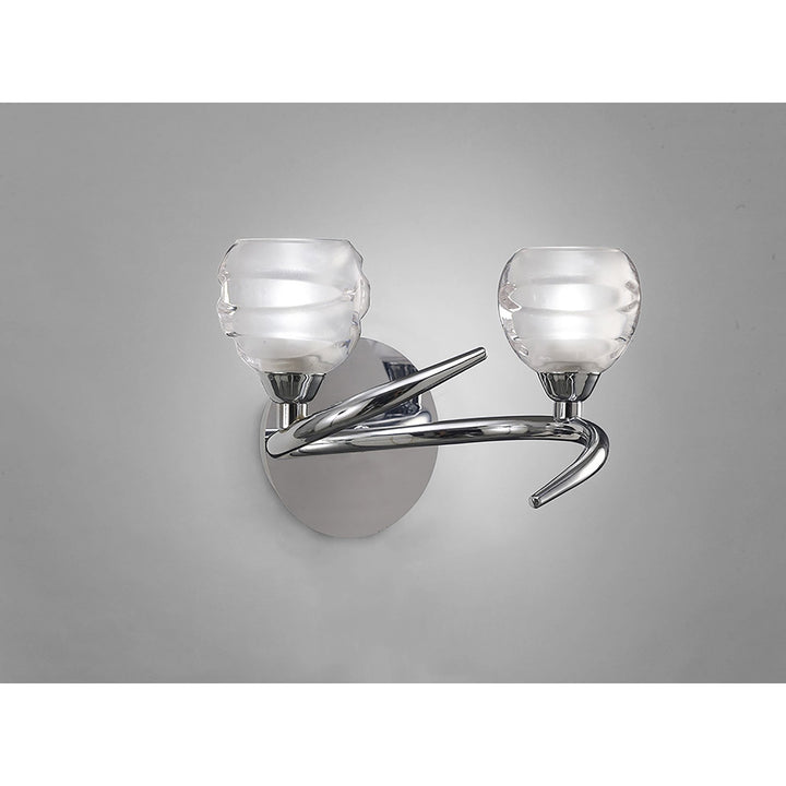 Mantra M1805/S Loop Switched Wall Light 2 Light Polished Chrome