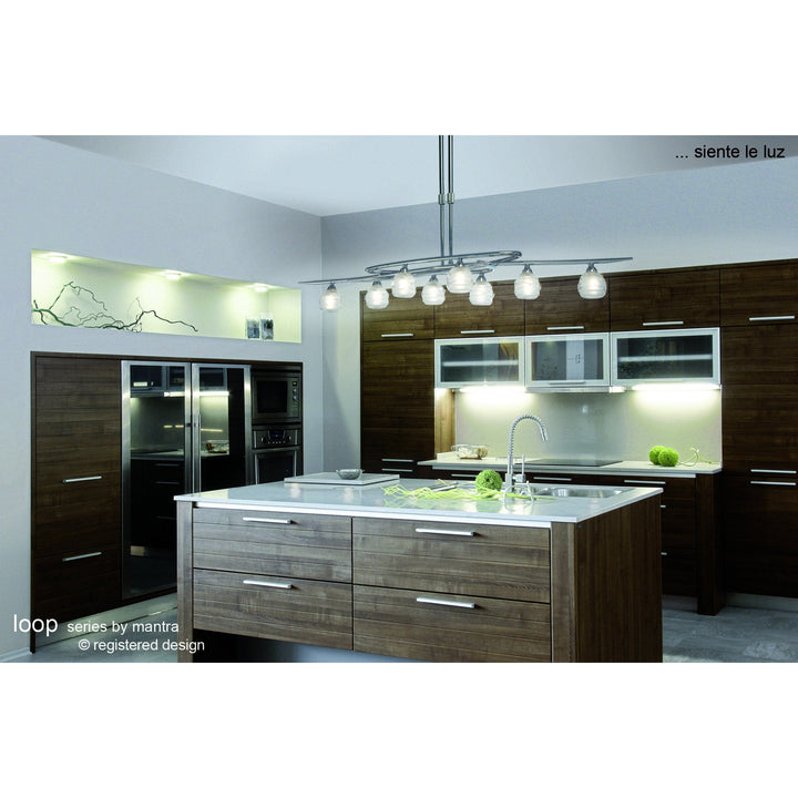 Mantra M1820 Loop Pendant 8 Light Antique Brass