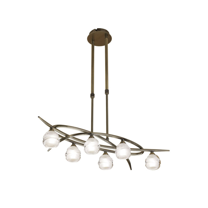 Mantra M1821 Loop Pendant 6 Light Antique Brass