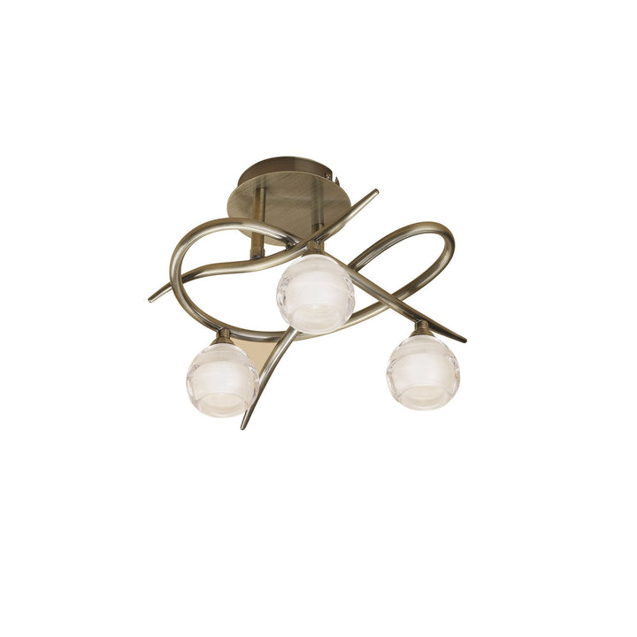 Mantra M1824 Loop Ceiling 3 Light Antique Brass