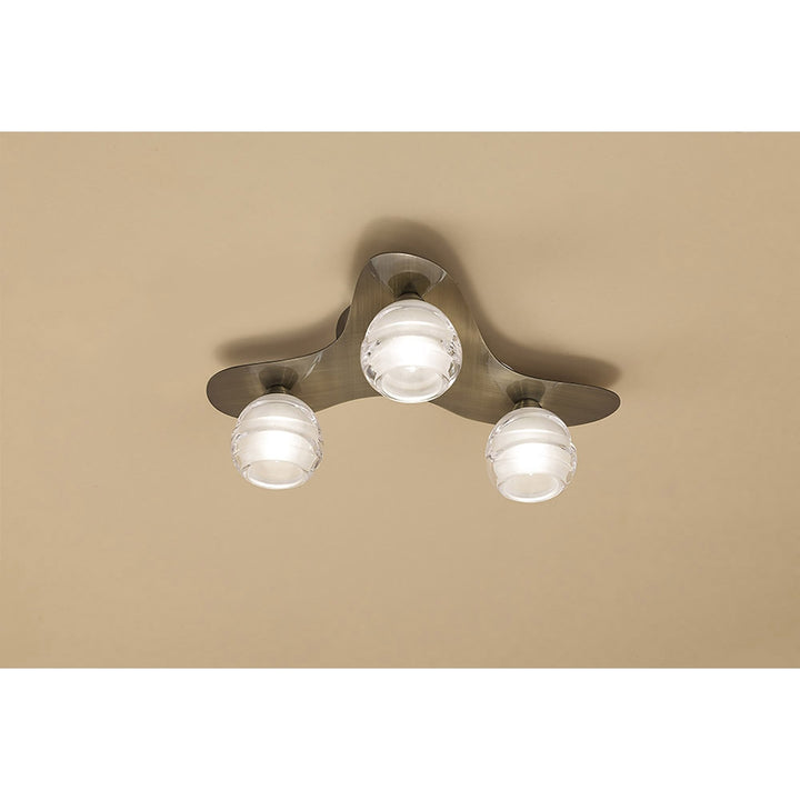 Mantra M1828 Loop Ceiling 3 Light Antique Brass