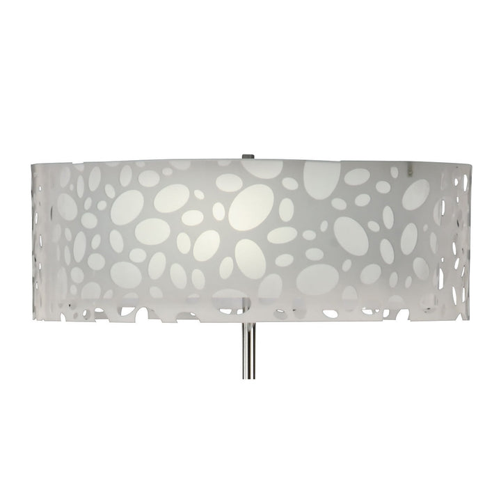 Mantra M1368 Lupin Floor Lamp 4 Light E27 Gloss White/White Acrylic/Polished Chrome