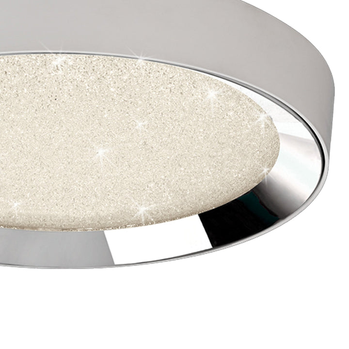 Mantra M5922 Male Flush 65cm Round 40W LED -6500K Tuneable Remote Control Chrome / White / Acrylic