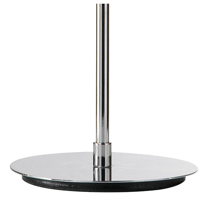 Mantra M8472/1 Manhattan Table Lamp 2 Light Polished Chrome/Frosted Glass Black Patterned Shade