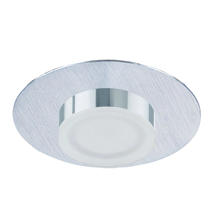 Mantra M8350/1 Marcel Recessed Down Light 4W LED Round Satin Aluminium/Frosted Acrylic/Chrome