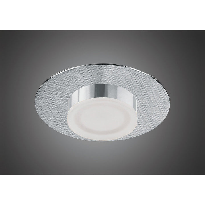 Mantra M8350/1 Marcel Recessed Down Light 4W LED Round Satin Aluminium/Frosted Acrylic/Chrome